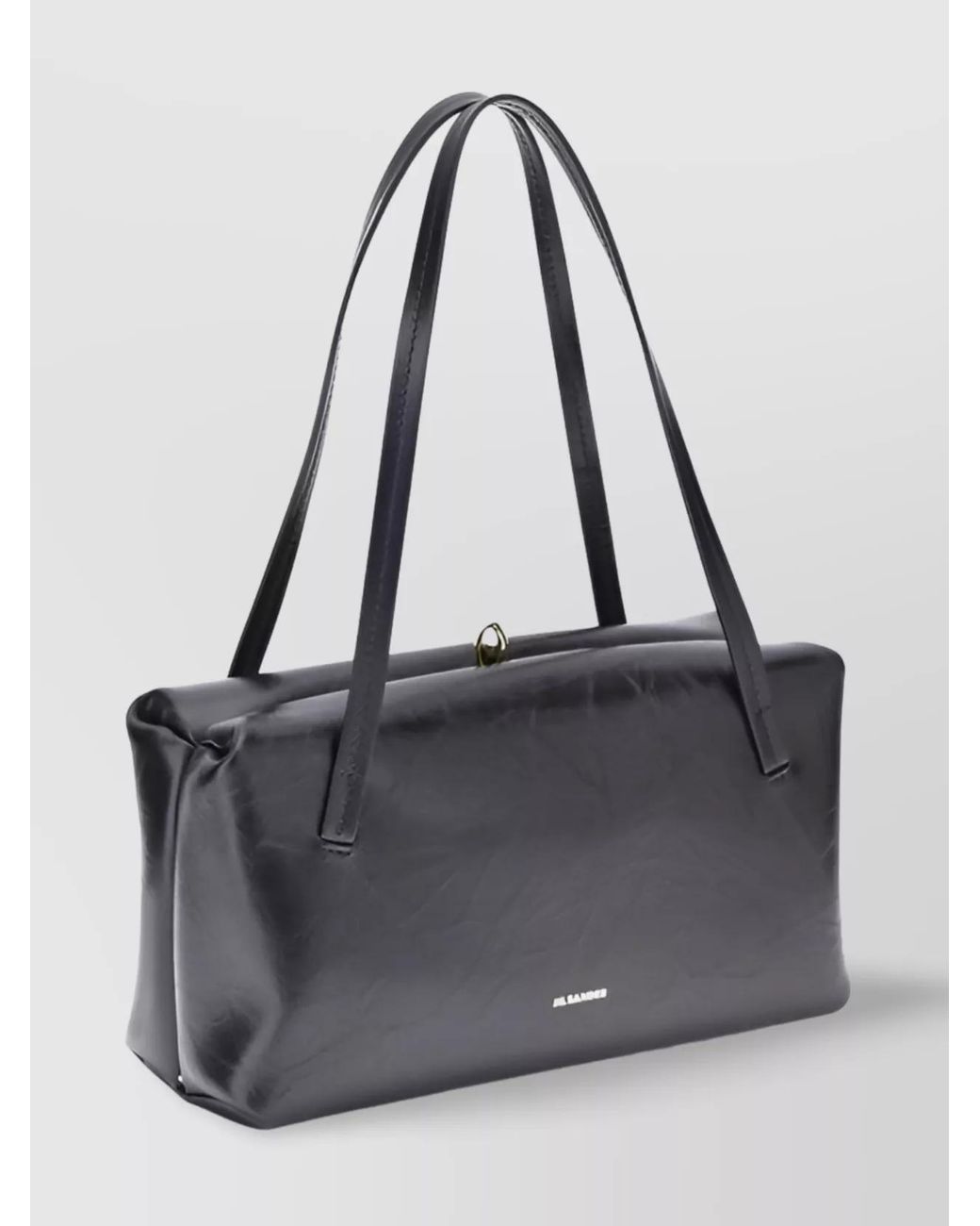 Jil Sander Gray Goji Small Leather Shoulder Bag