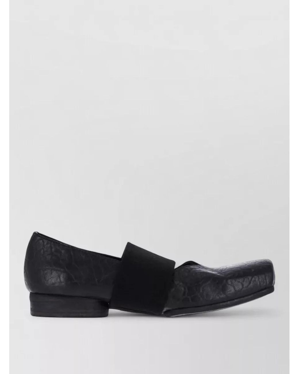 Uma Wang Black Leather Ballet Loafers