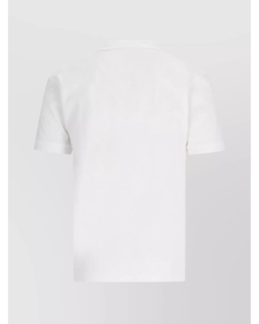 COMME DES GARÇONS PLAY White Short Sleeves Polo Collar Top