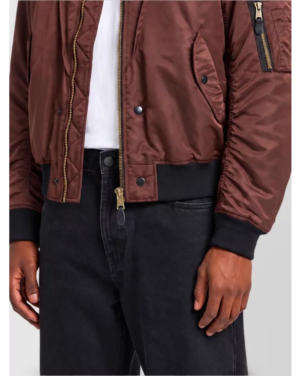 Maison Margiela Red Reversible Quilted Bomber Jacket for men