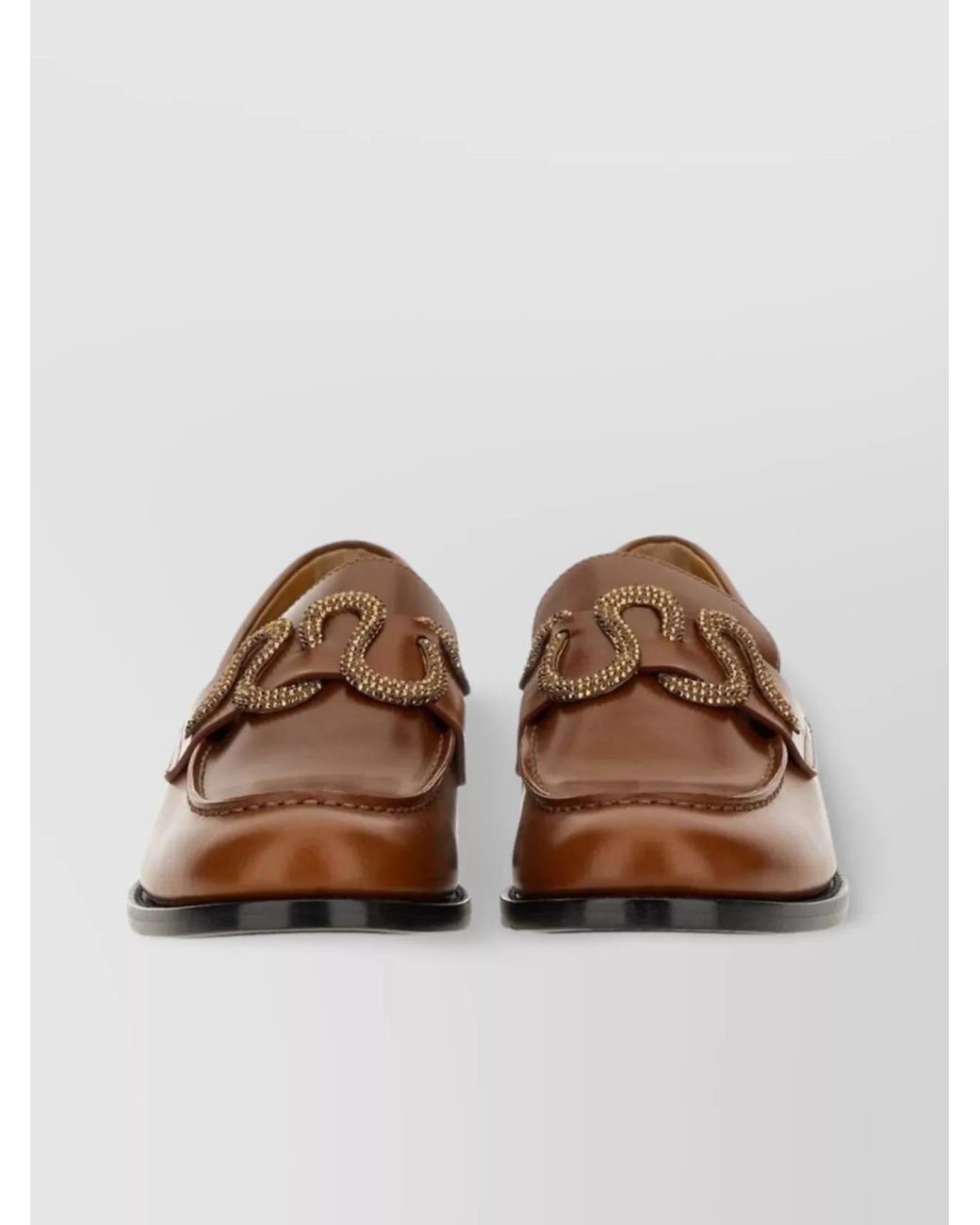 Rene Caovilla Brown Leather Loafers