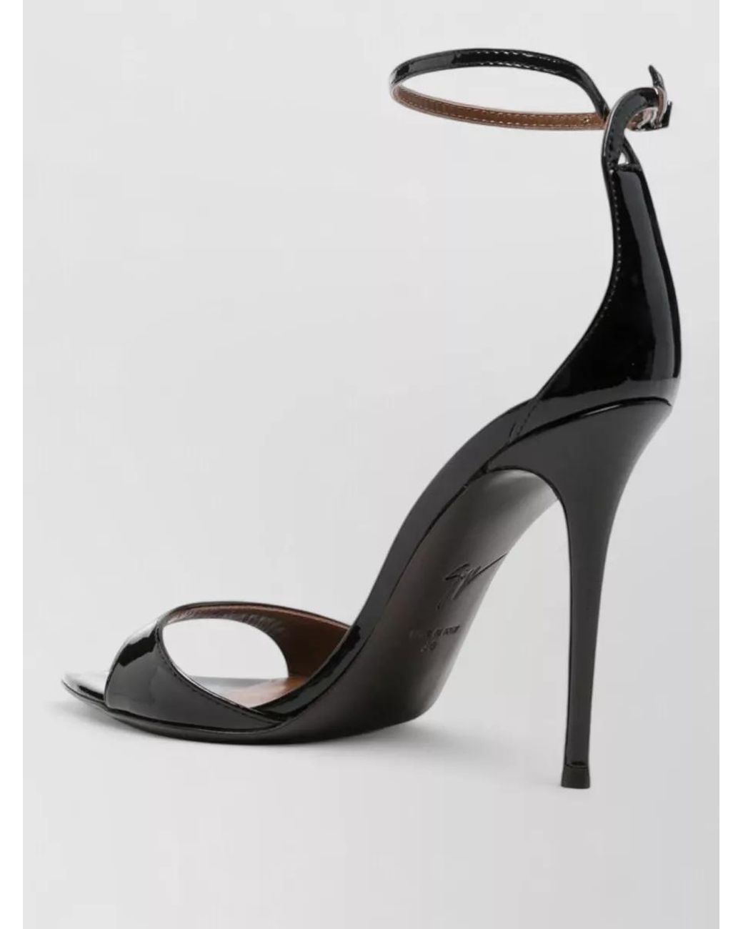 Giuseppe Zanotti White Patent Leather Ankle-Strap Pointed-Toe Stiletto Pumps