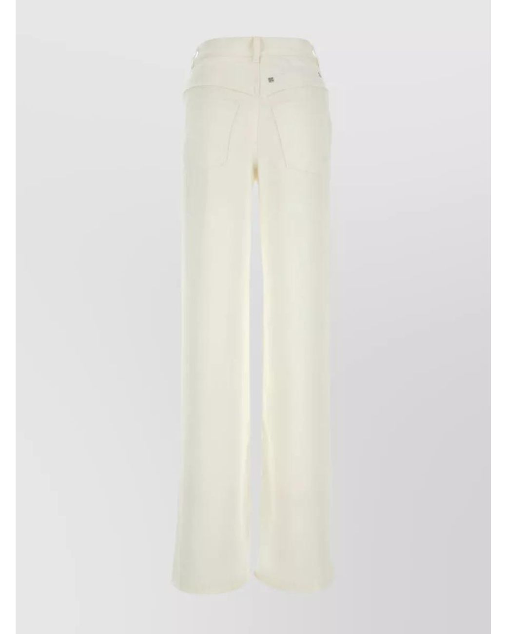 Givenchy White Viscose Oversized Wide-Leg Jeans