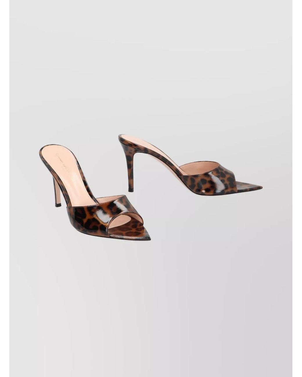 Gianvito Rossi Multicolor Printed Leather Pointed-Toe Mules
