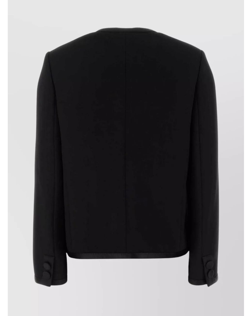 Dolce & Gabbana Black Single-Breasted Wool-Silk Blazer