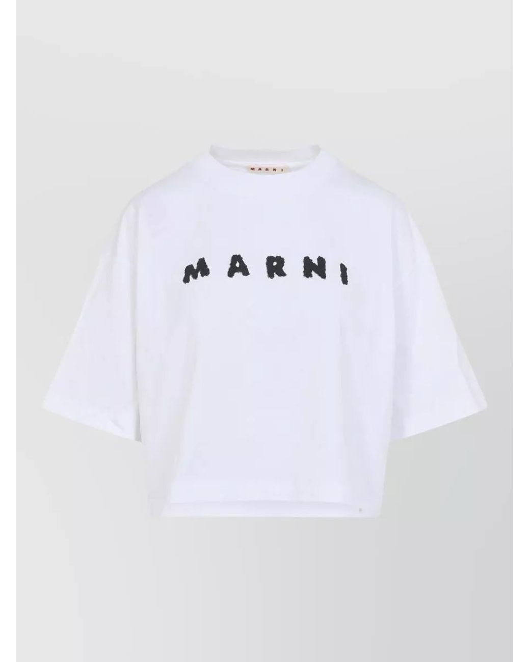 Marni White Oversized Cotton Logo-Print T-Shirt