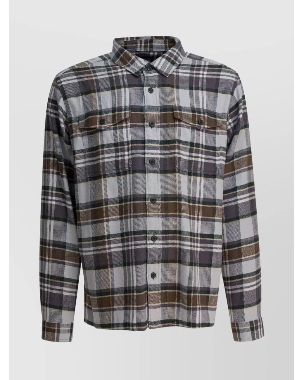 Patagonia Gray Cotton Flannel Shirt for men