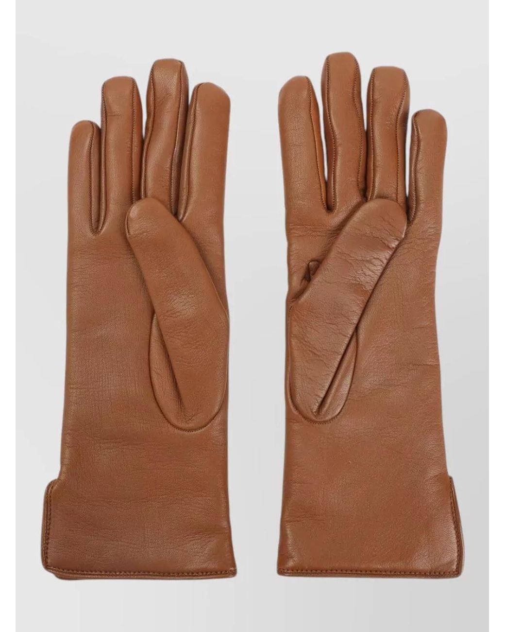 Gucci Brown Leather Gloves