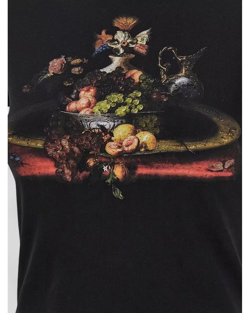 Vivienne Westwood Black Printed Cropped Cotton T-Shirt