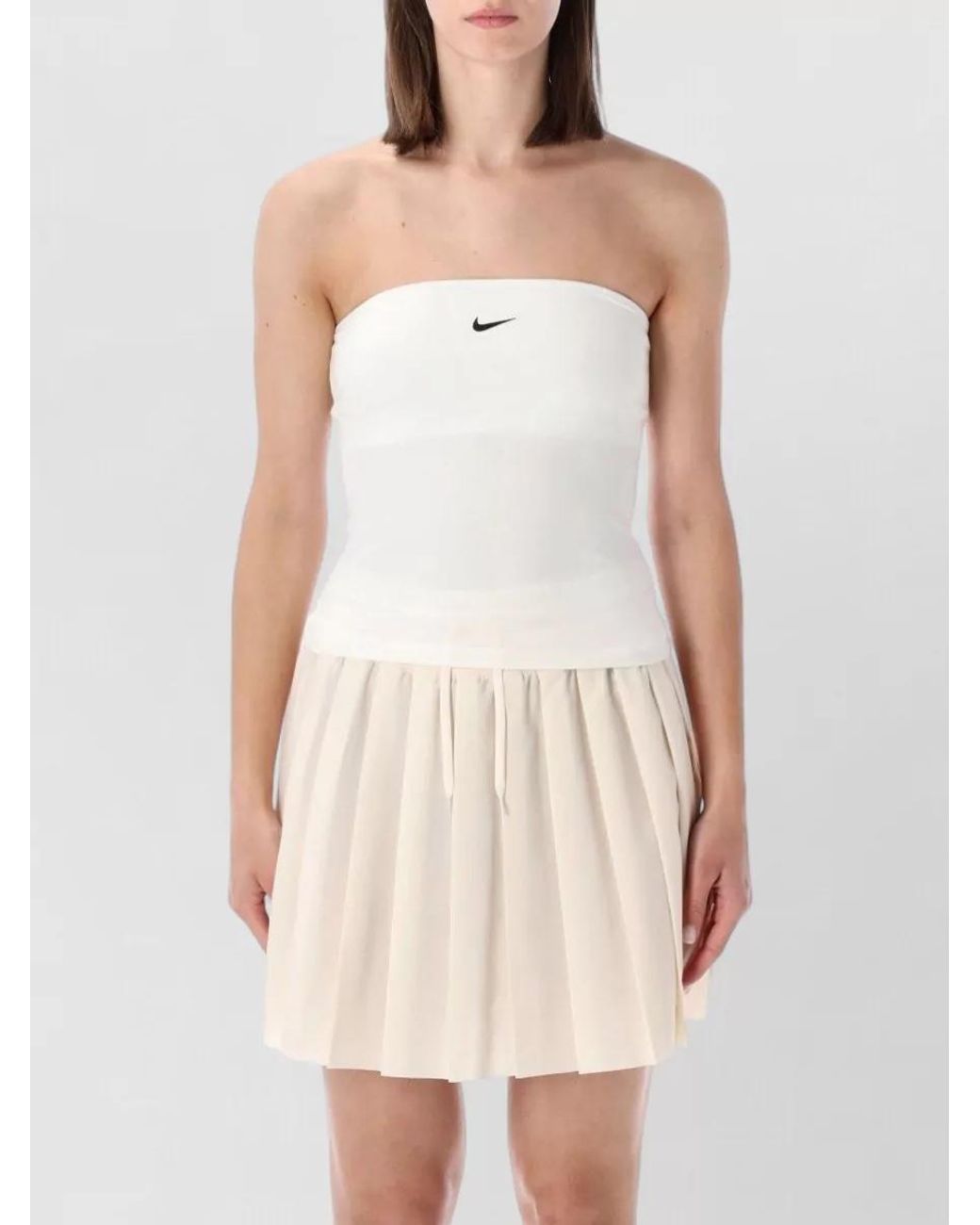 Nike Natural Strapless Fitted Bandeau Top