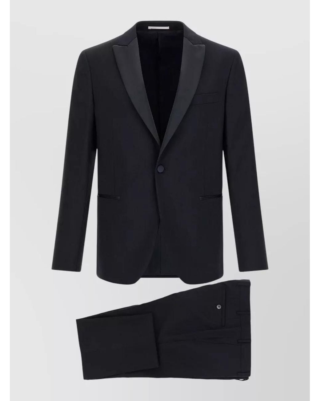 Pal Zileri Blue Wool Tailored Trousers for men