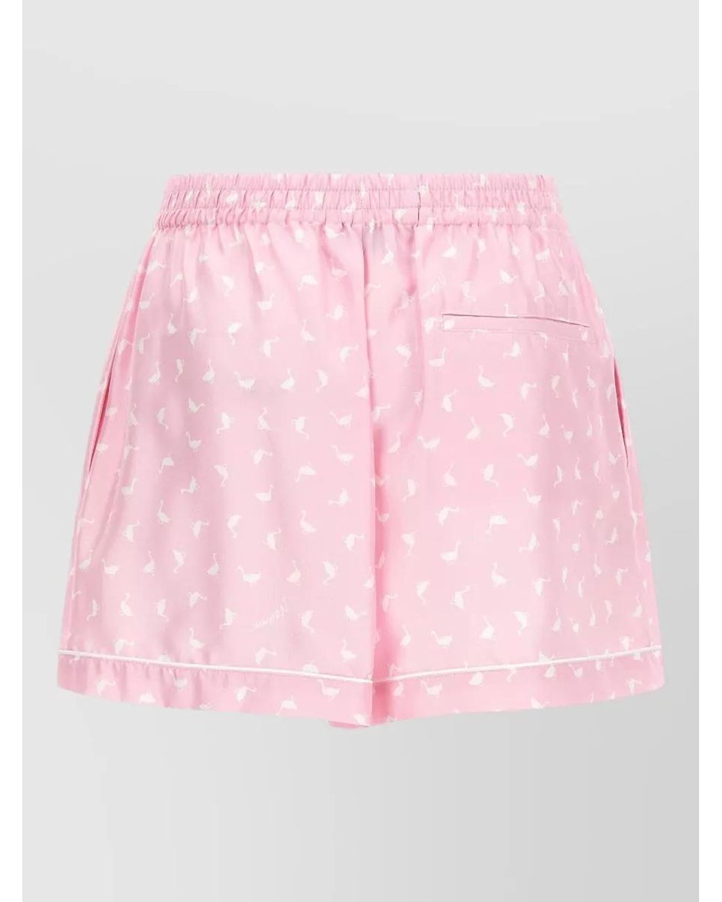 Moschino Pink Pleated Knee-Length Shorts