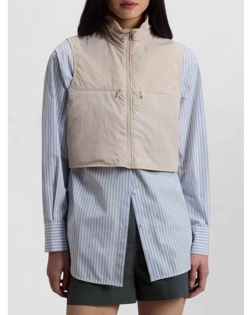 Woolrich Natural Nylon Zip Vest