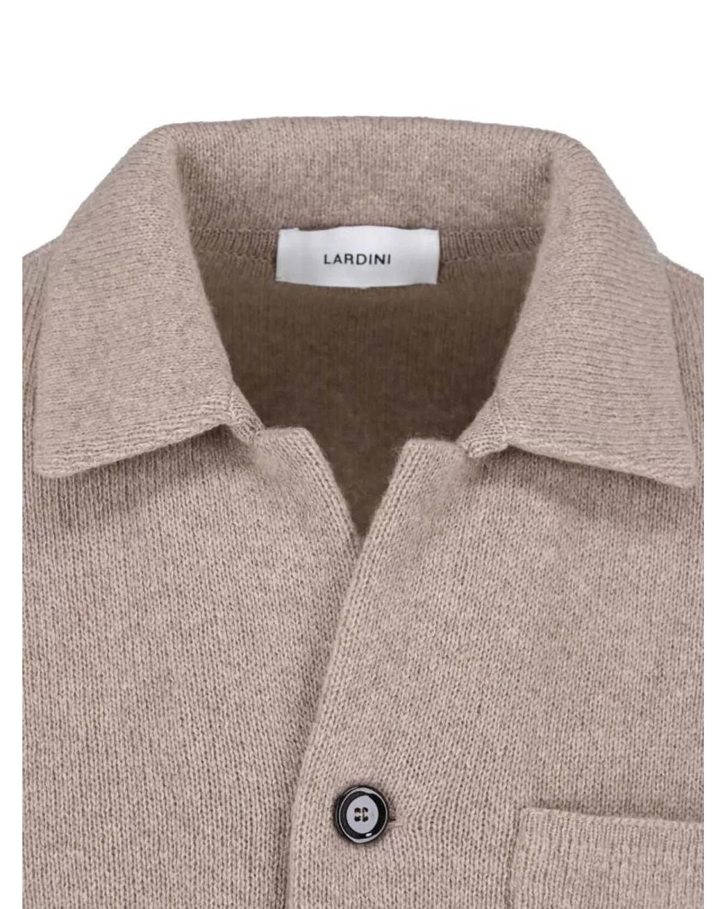 Lardini Natural Cashmere Cardigan for men