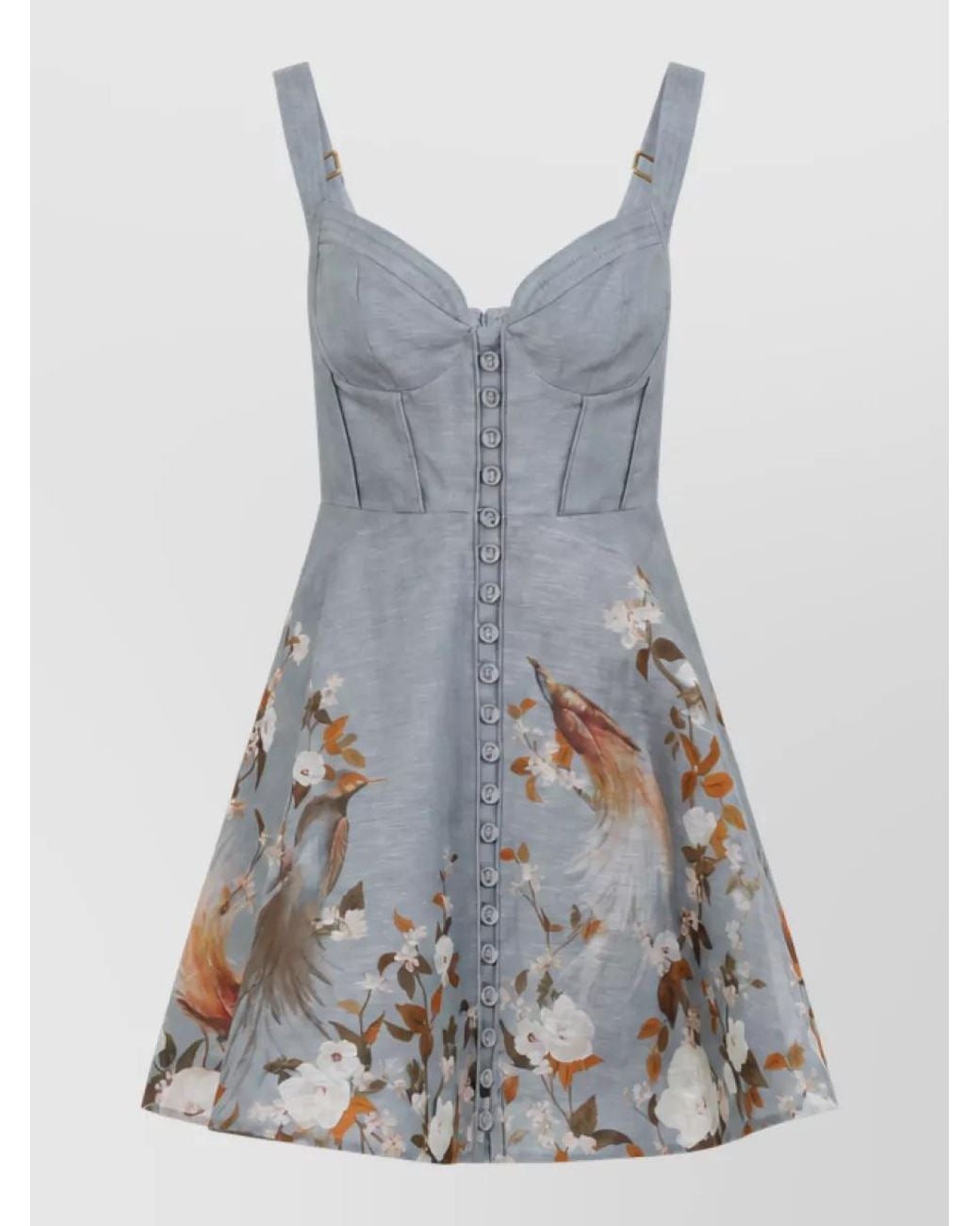 Zimmermann Blue Momentum Corded Mini Dress