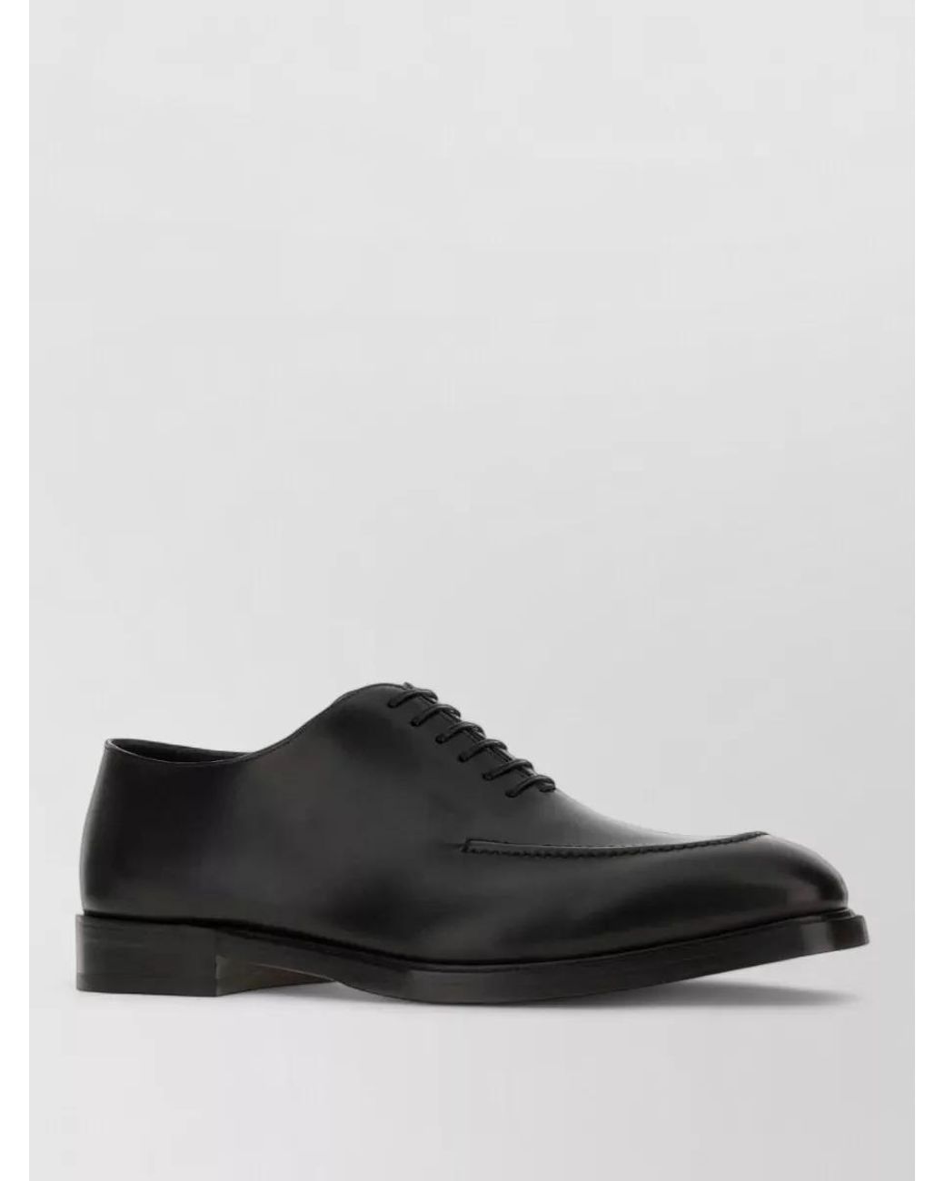 Ferragamo Black Leather Derby Shoes for men