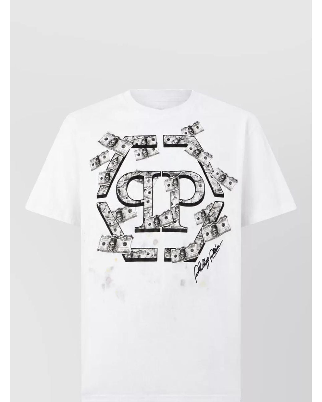 Philipp Plein White Cotton Printed T-Shirt for men