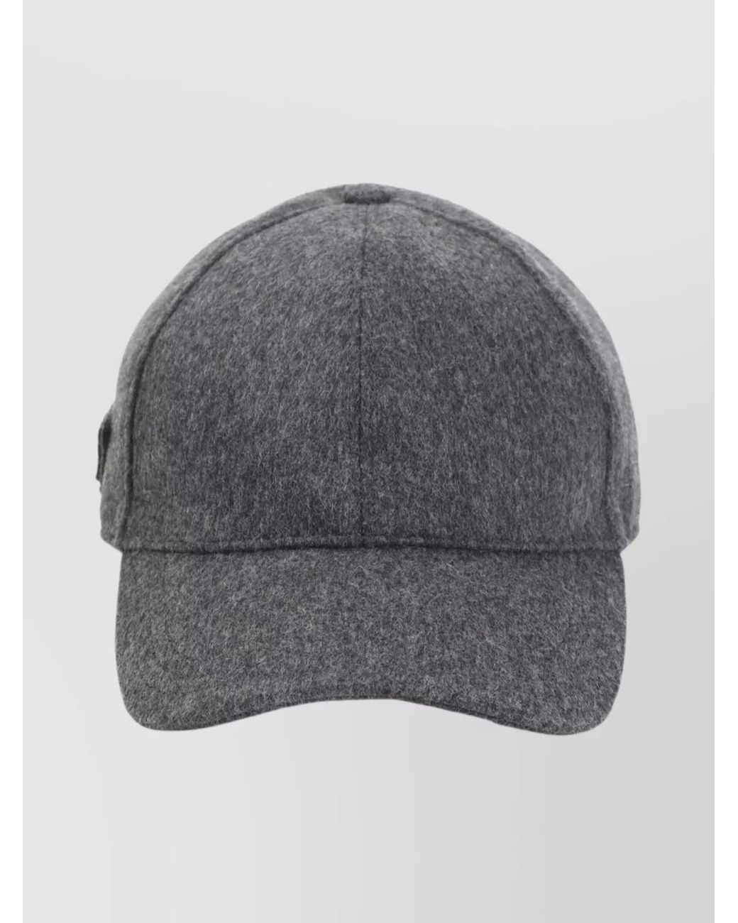 Prada Gray Virgin Wool Baseball Cap