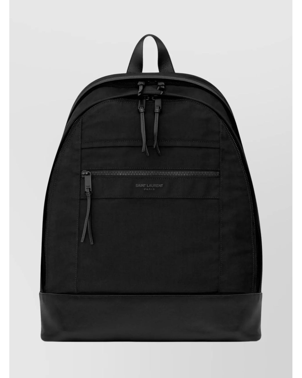 Saint Laurent Black Nylon Canvas And Leather Backpack for men