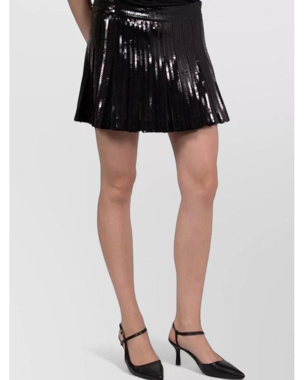 P.A.R.O.S.H. Black Pleated Skirt