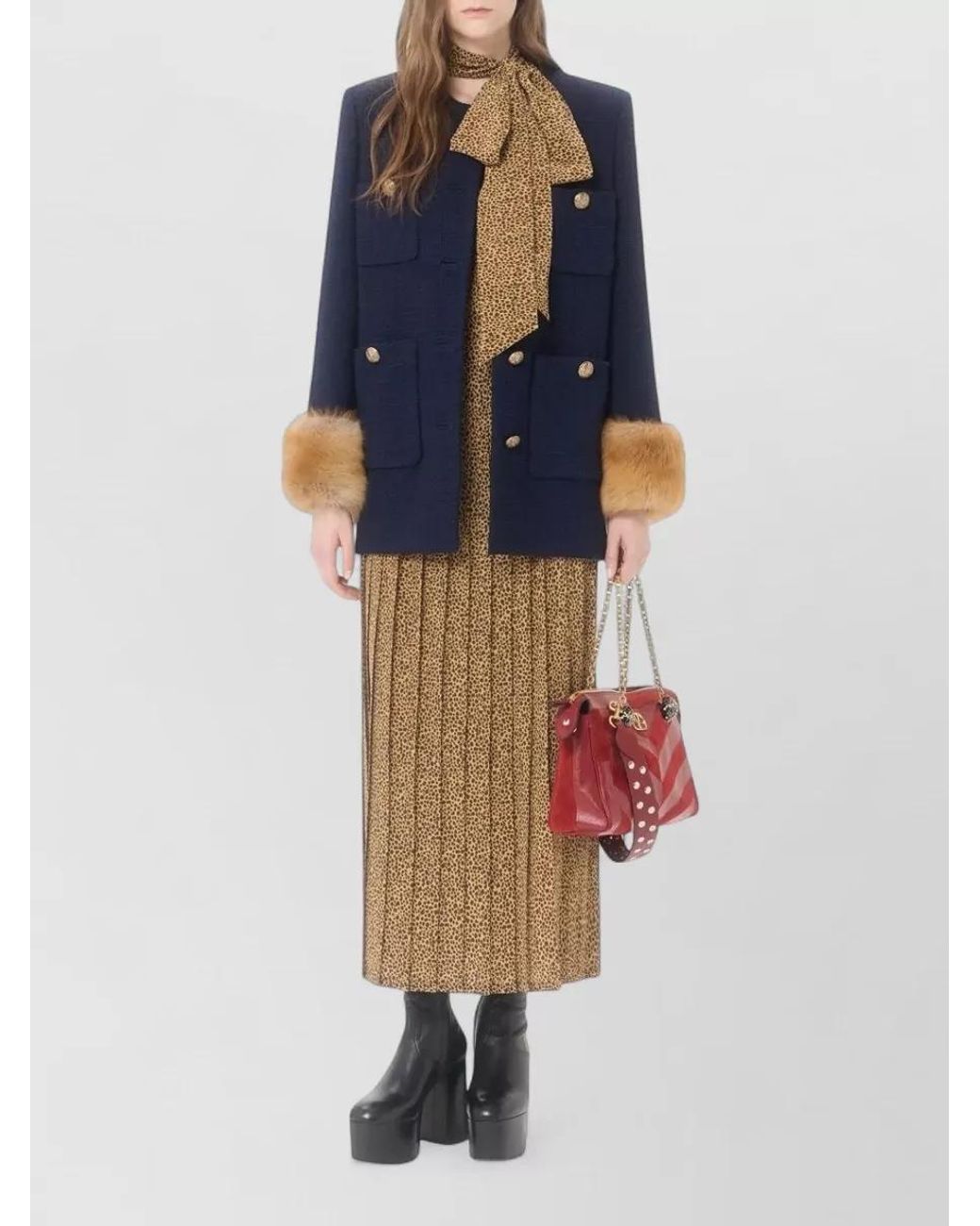 Valentino Garavani Blue Wool Single Breasted Coat