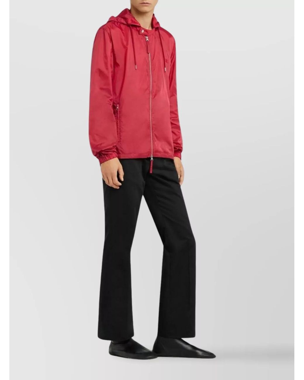 Courreges Red Hooded Bomber Jacket