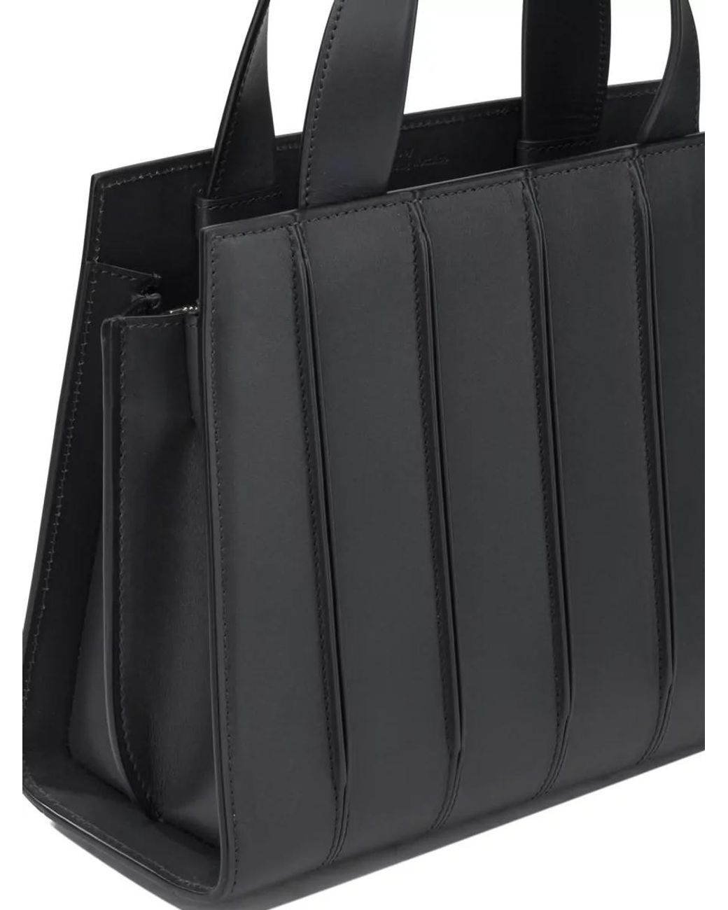 Max Mara Black Calf Leather Whitney Bag 5 Small Tote Bag