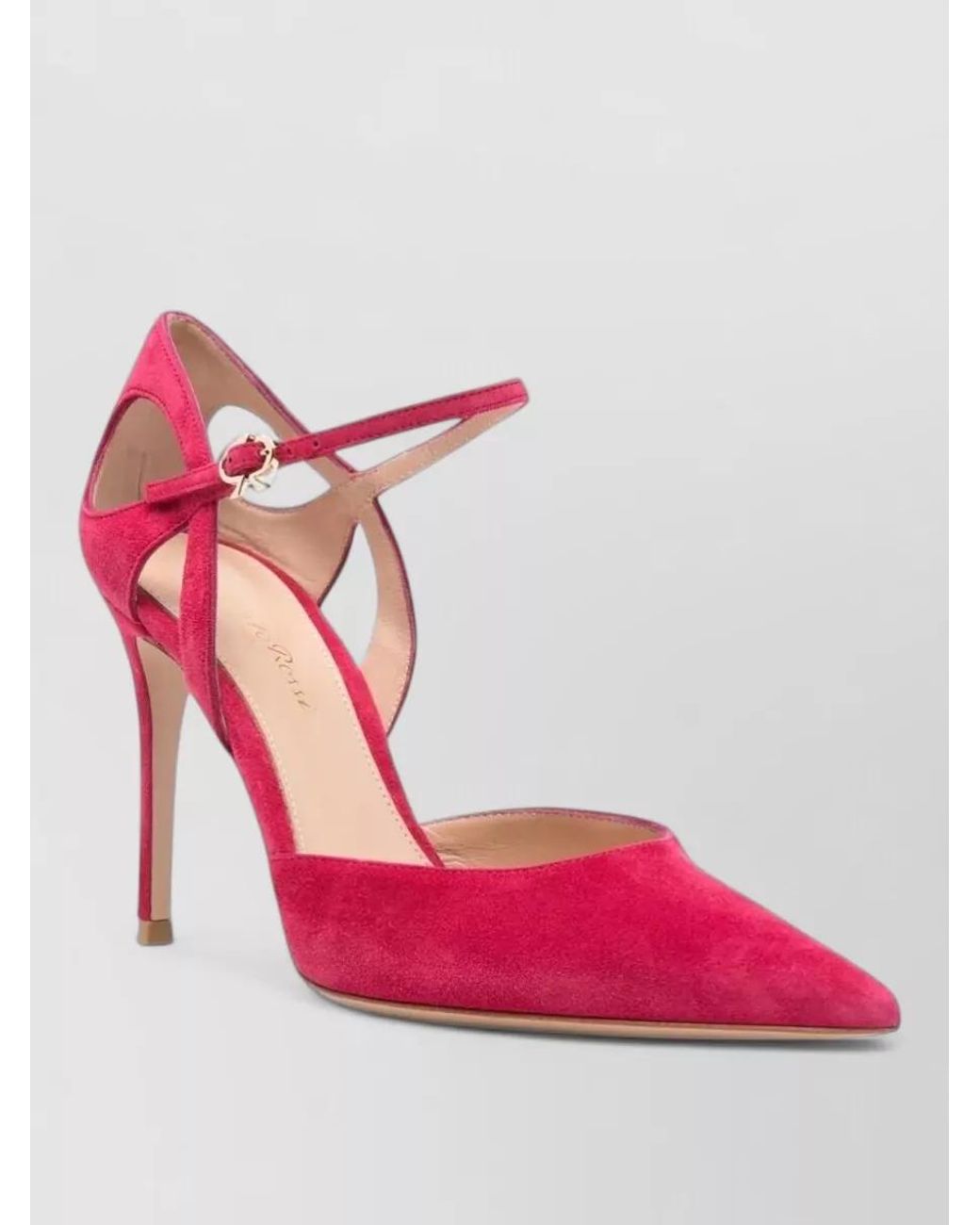 Gianvito Rossi Pink Suede Leather Pumps