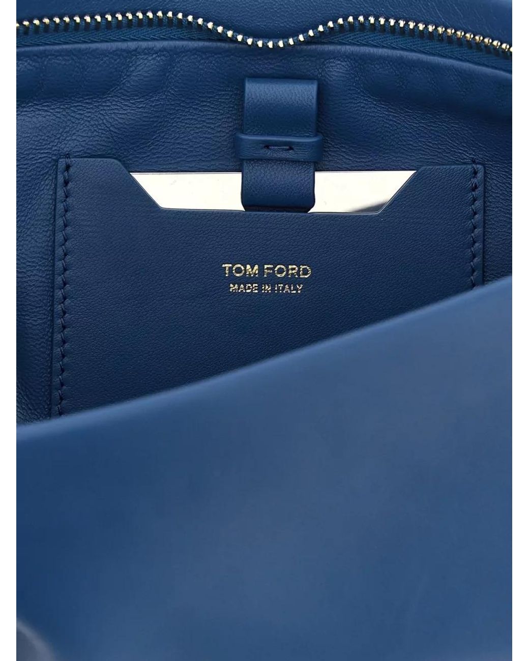 Tom Ford Blue Leather Clutch Bag