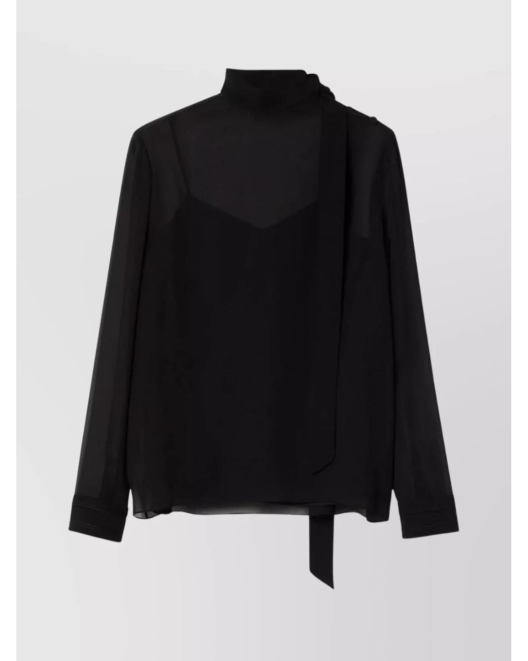 Gucci Black Silk Sleeveless Blouse