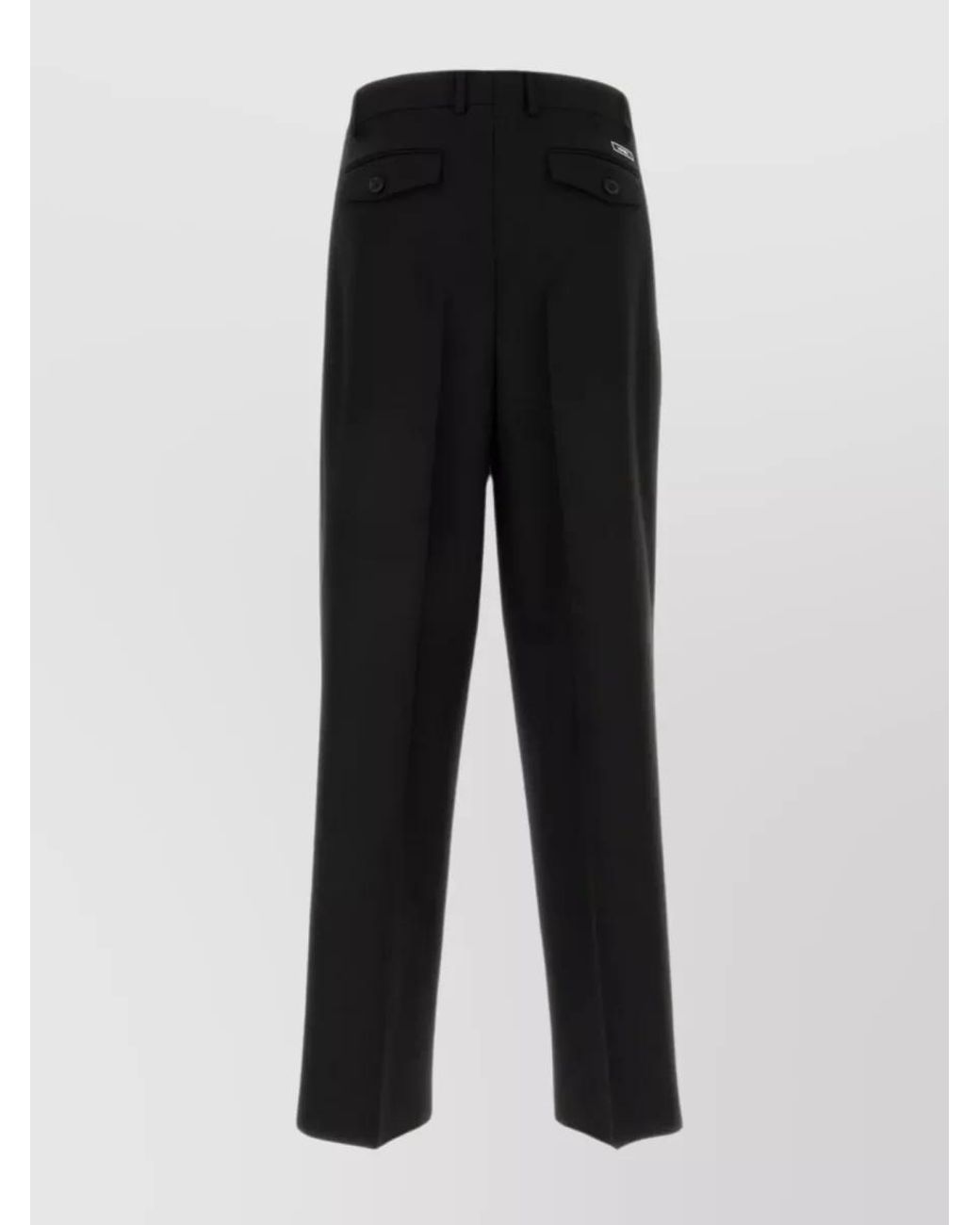 Versace Black Wide-Leg Tailored Trousers for men