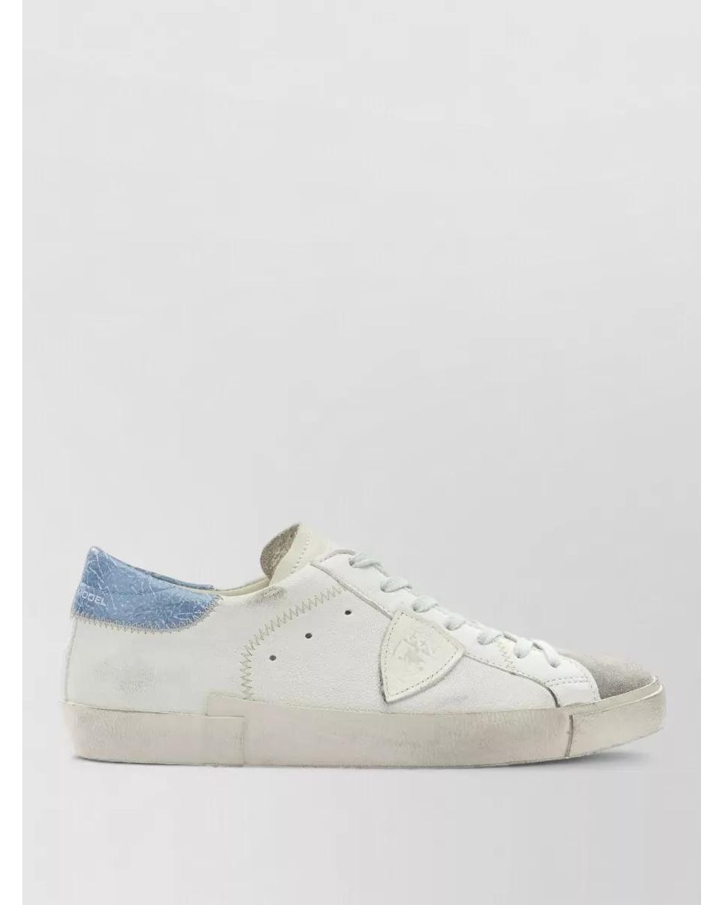 Philippe Model White Leather Low-Top Sneakers for men