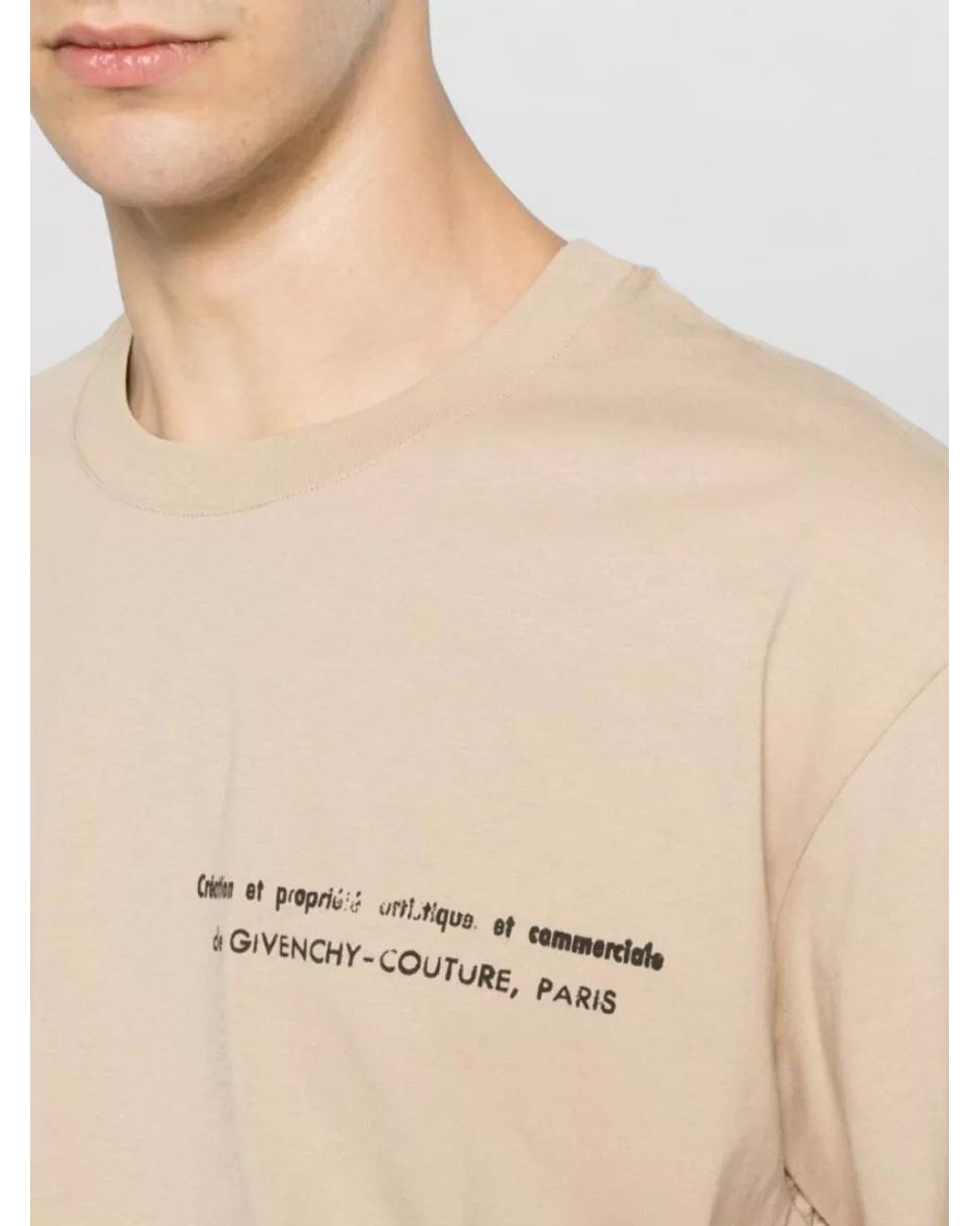 Givenchy Natural Cotton Short-Sleeve T-Shirt for men