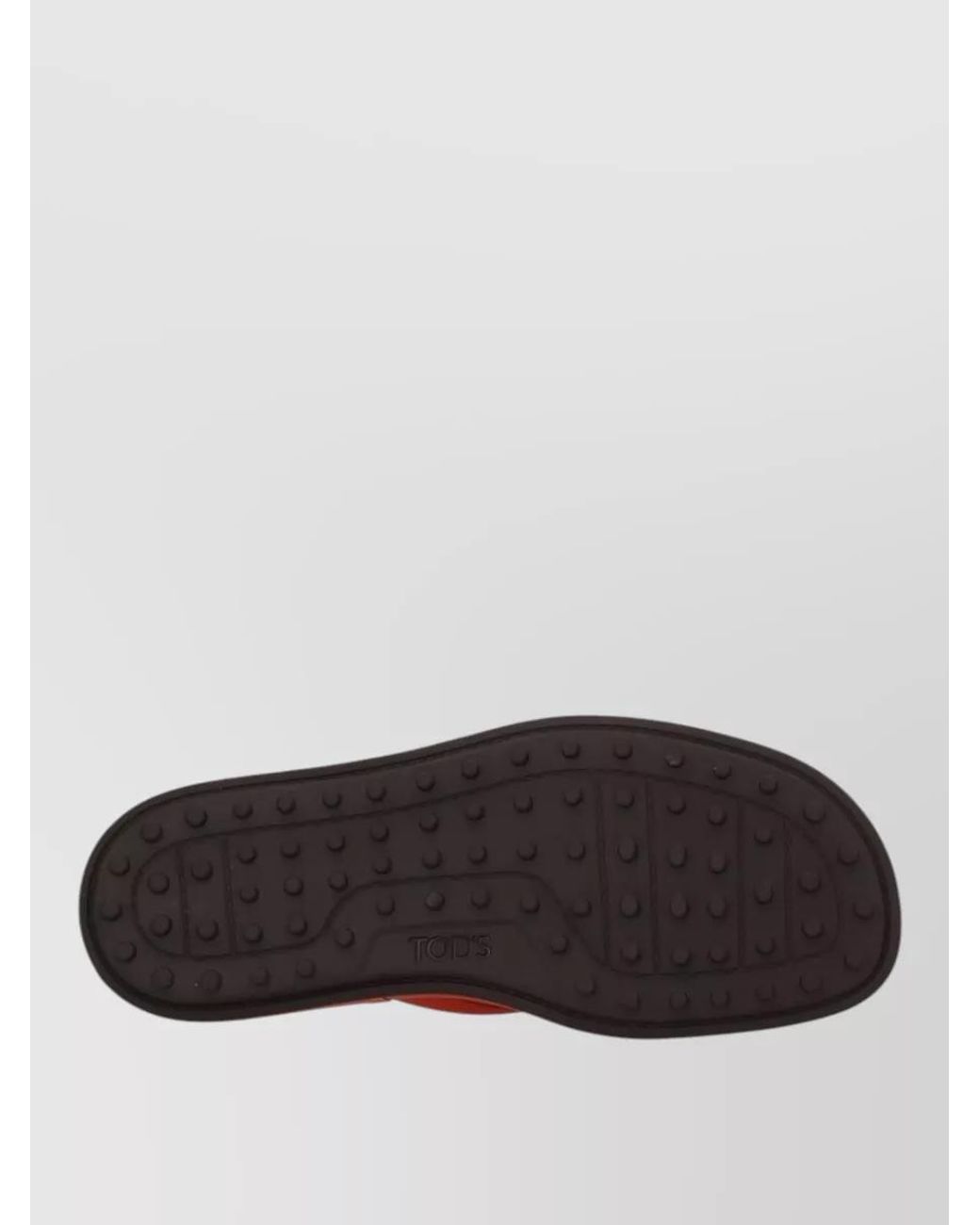 Tod's Red Leather Logo-Detail Flip Flops