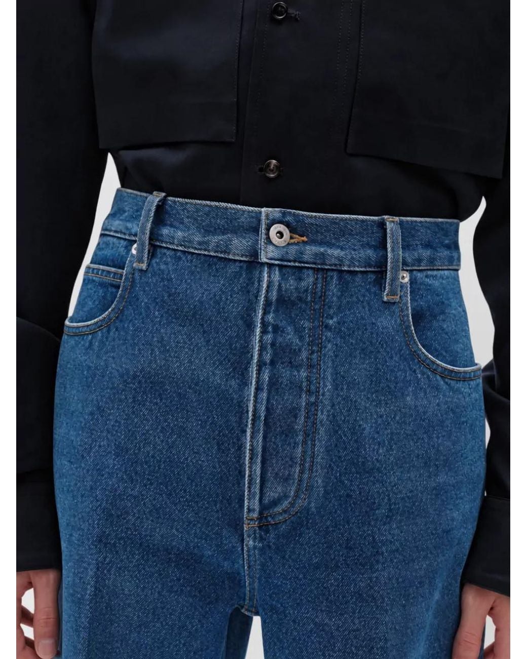 Bottega Veneta Blue Wide-Leg Jeans for men