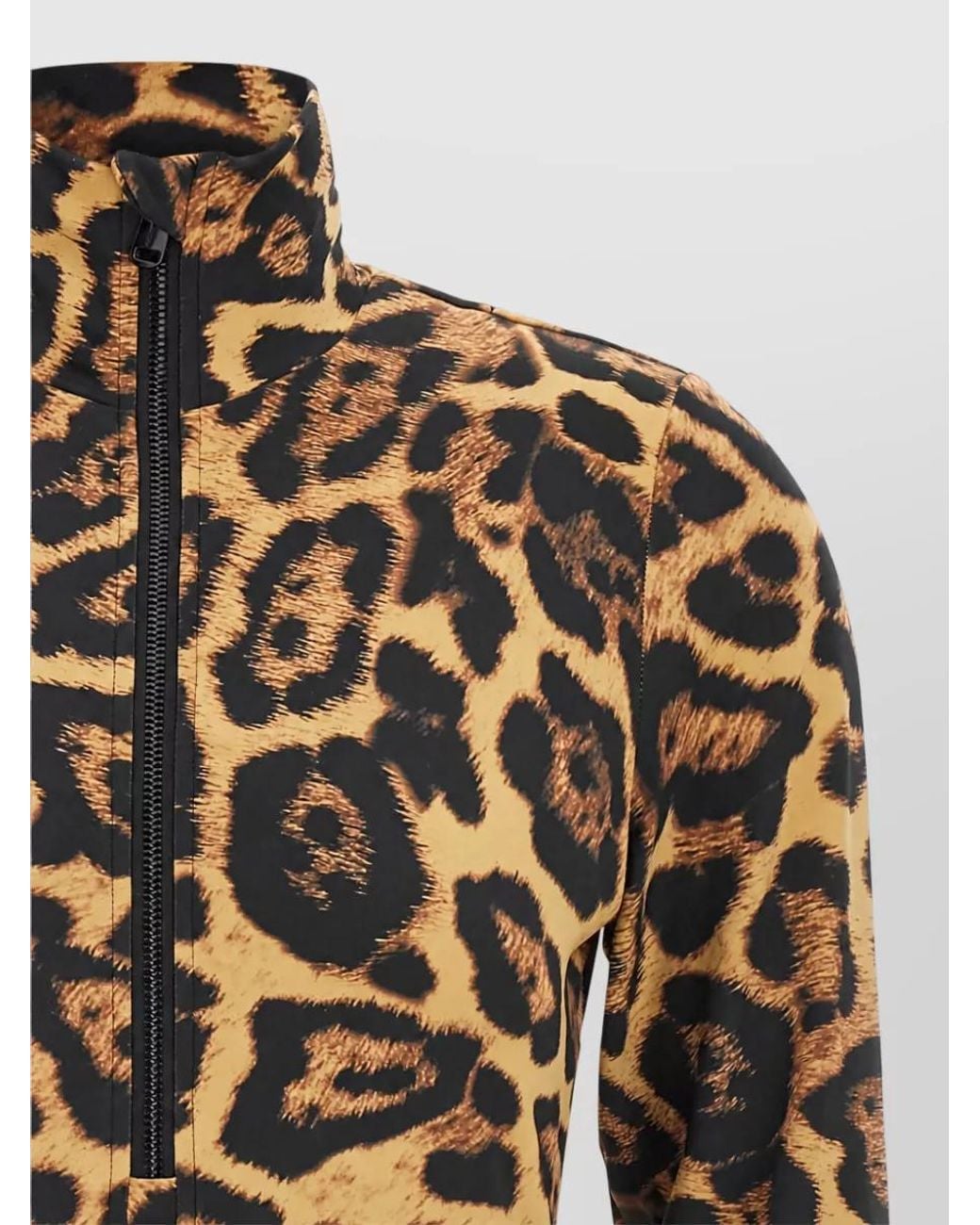 Goldbergh Multicolor Jaguar-Print High-Neck Long-Sleeve Bodysuit