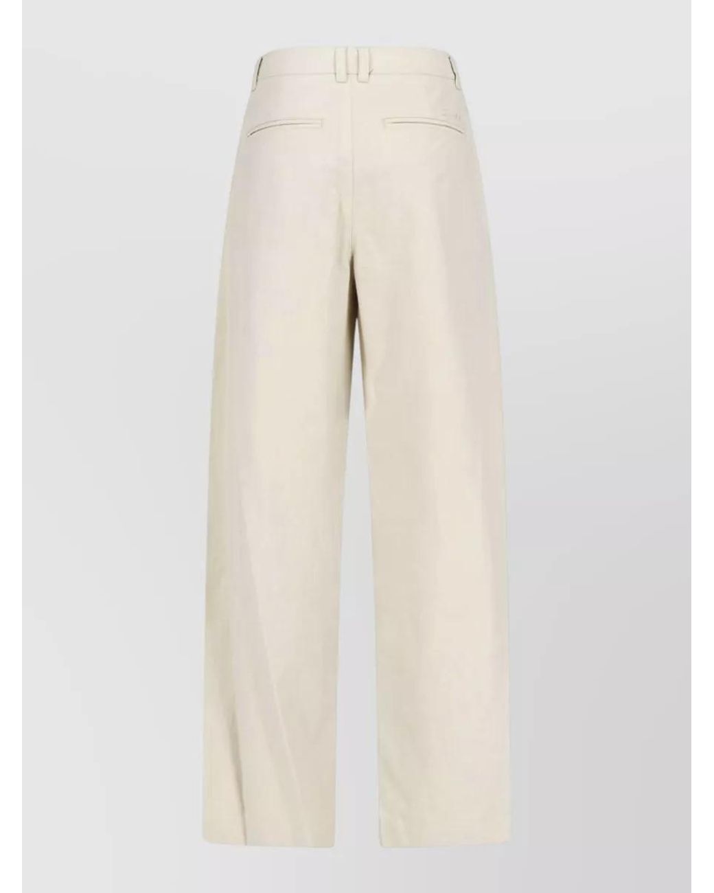 DUNST Natural Straight-Leg Wide-Leg Trousers