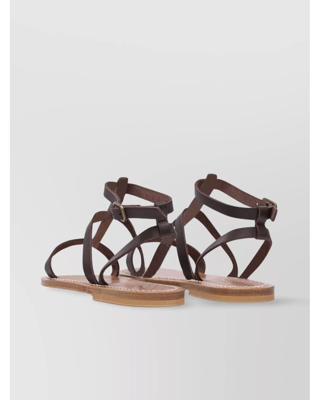 K. Jacques Metallic Leather Sandals
