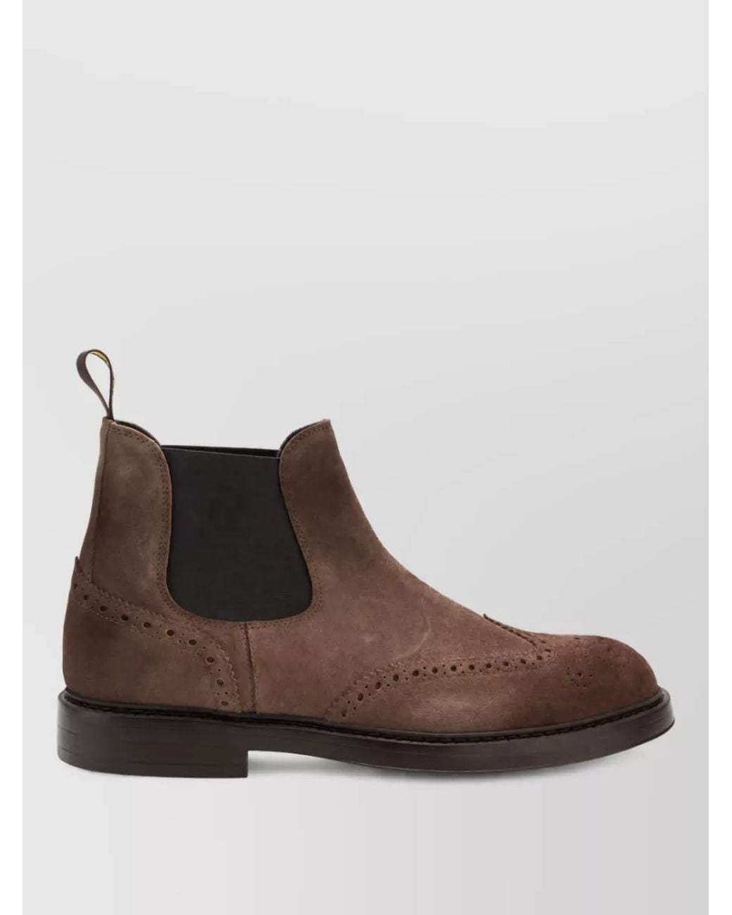 Doucal's Brown Leather Ankle Boots for men