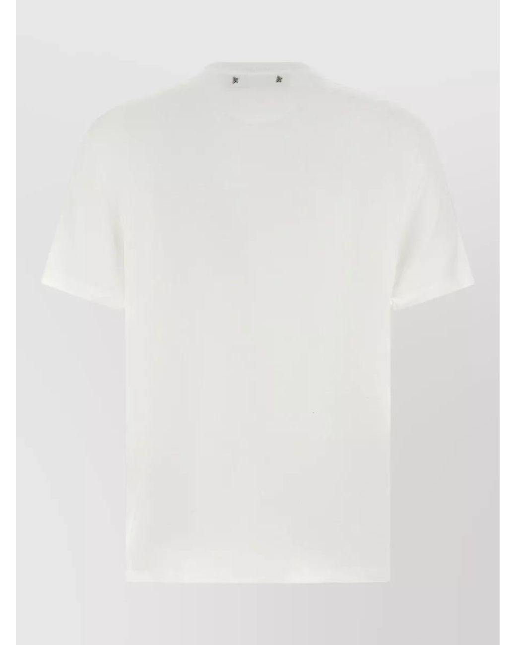 Golden Goose Deluxe Brand White Lyocell Journey Printed Short-Sleeve T-Shirt for men
