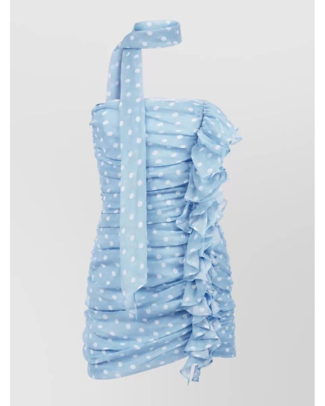 Nina Ricci Blue Silk Knee-Length Mini Dress
