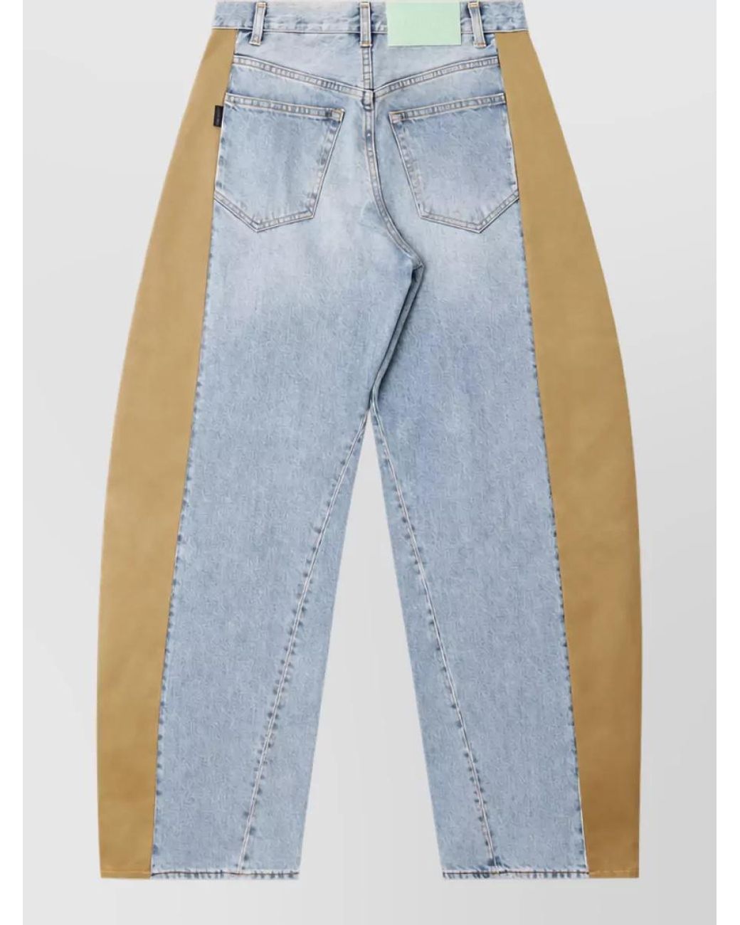 Haikure Blue Panelled Straight-Leg Jeans