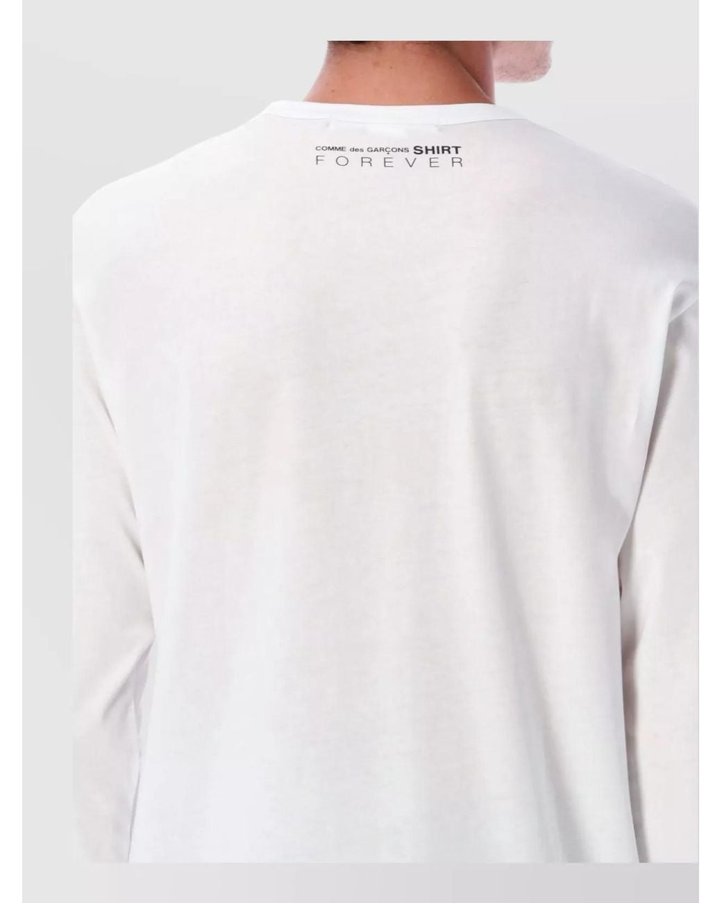 Comme des Garçons White Cotton Long-Sleeve T-Shirt for men