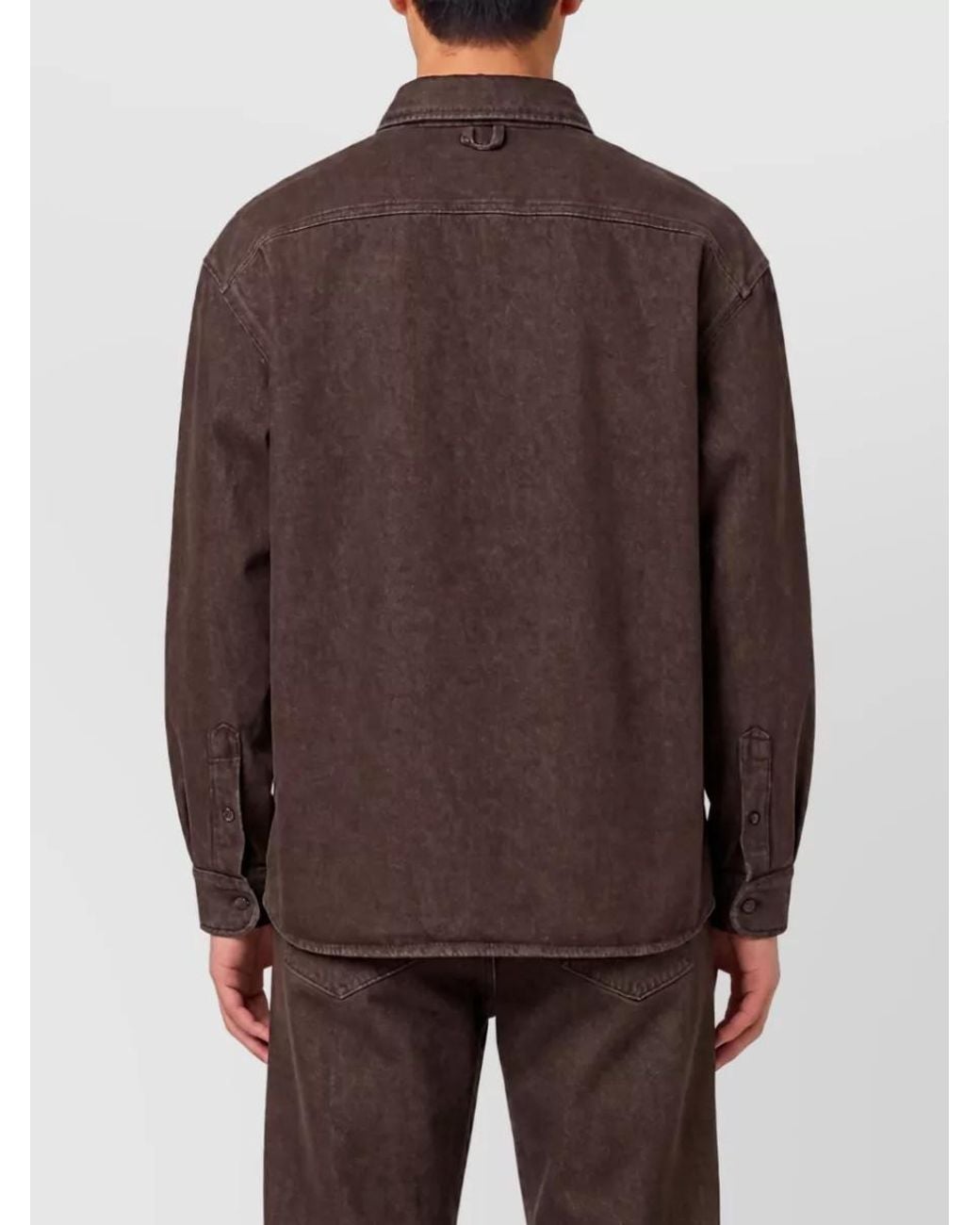 Jacquemus Brown Denim Regular-Fit Shirt for men