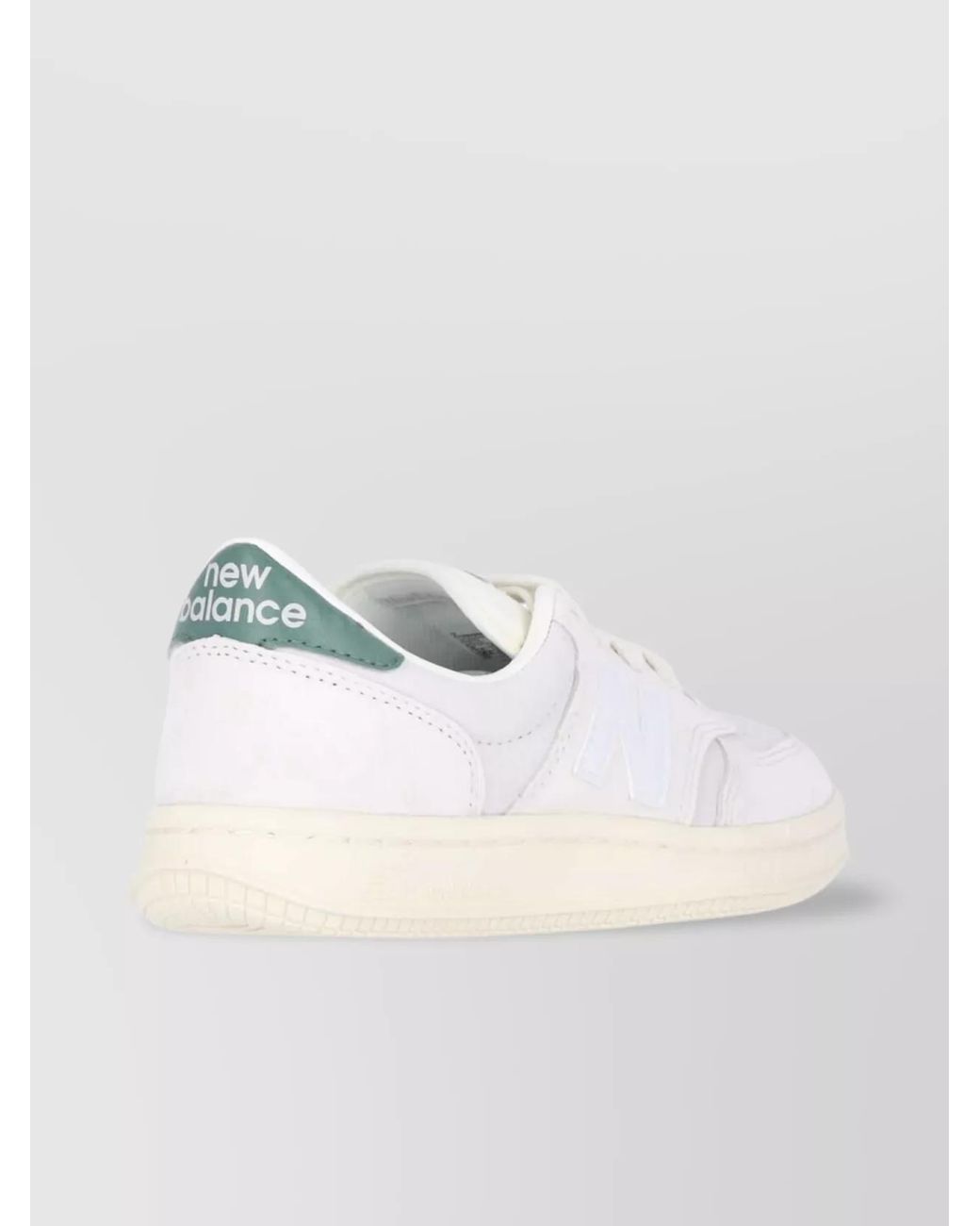 New Balance White Leather Low-Top Sneakers