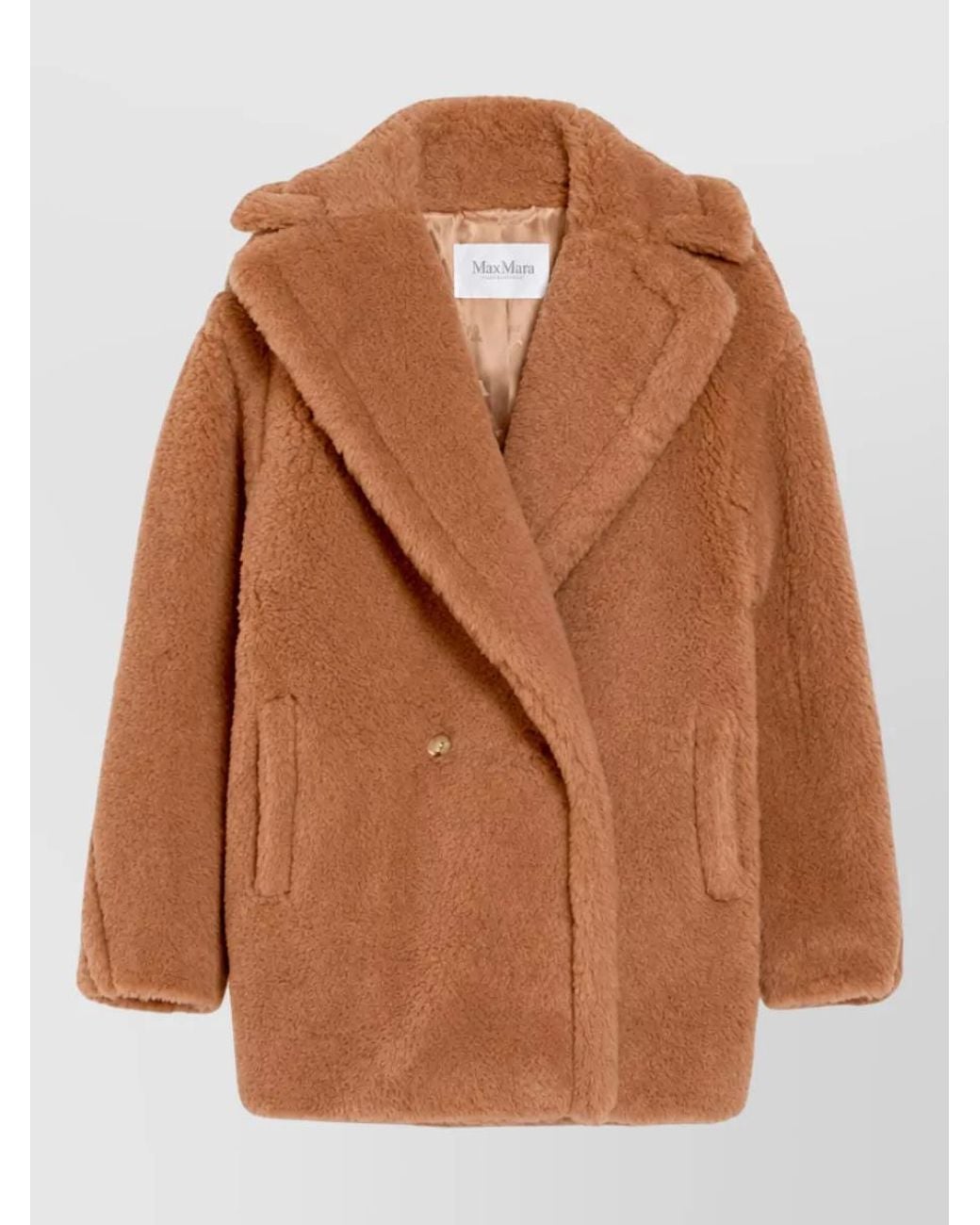 Max Mara Brown Camel Hair Silk Fitted Jacket