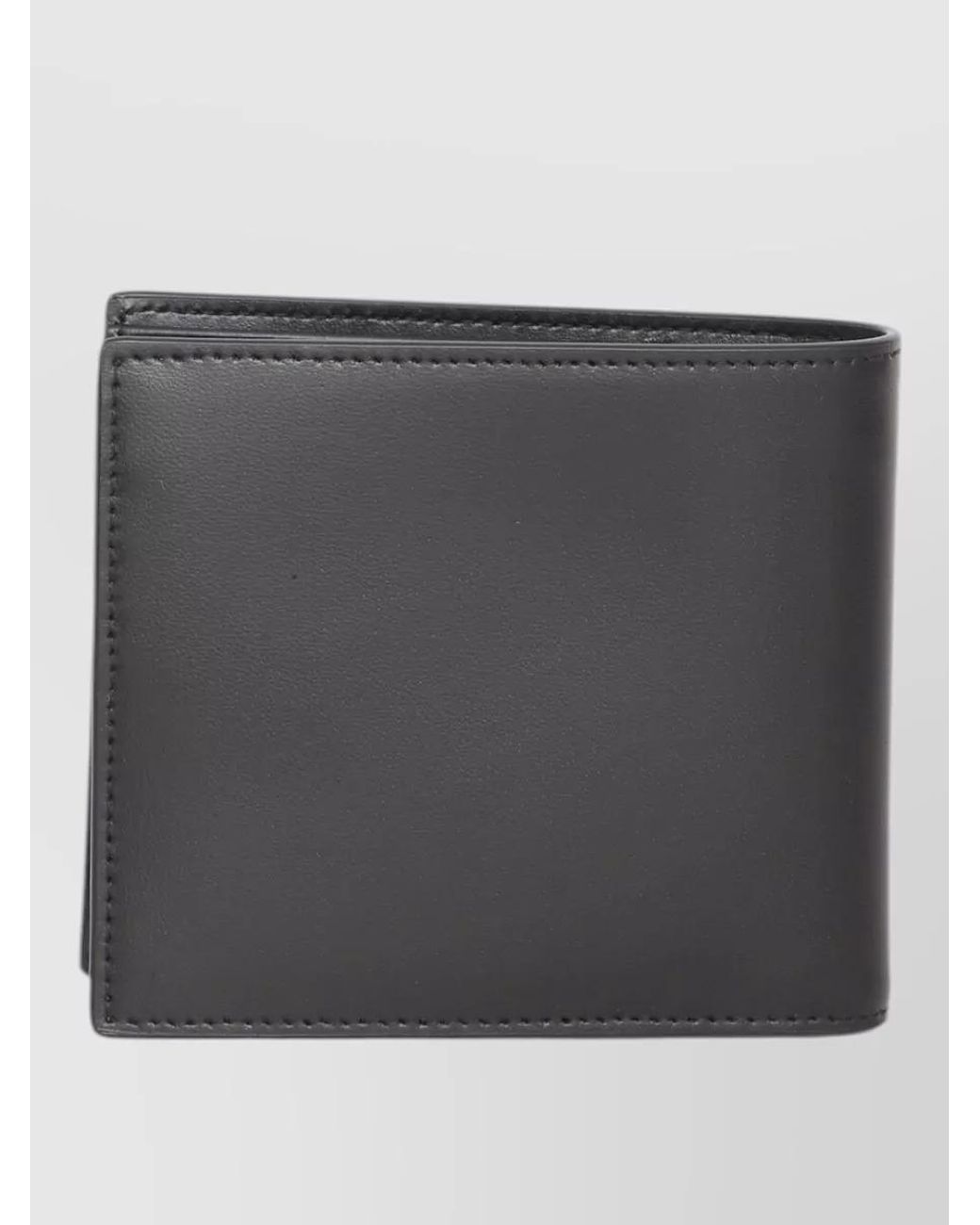 Saint Laurent Gray Leather Tiny Cassandre Wallet for men