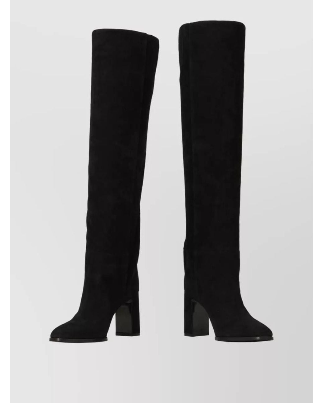 Jimmy Choo Black Suede Over-The-Knee 85 Boots