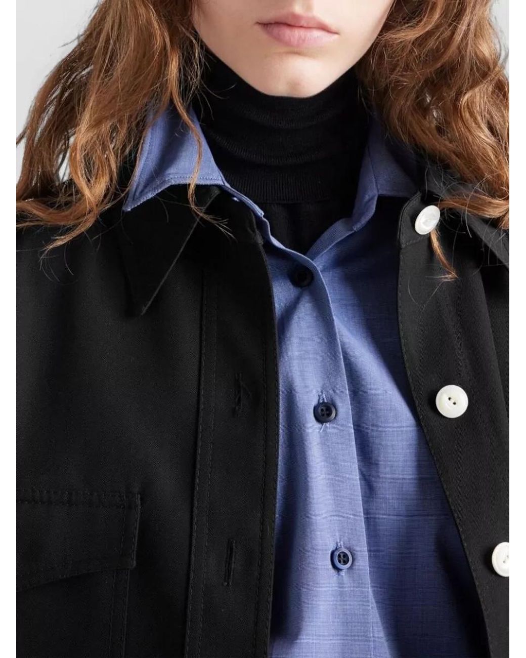 Prada Black Long-Sleeve Fitted Jacket