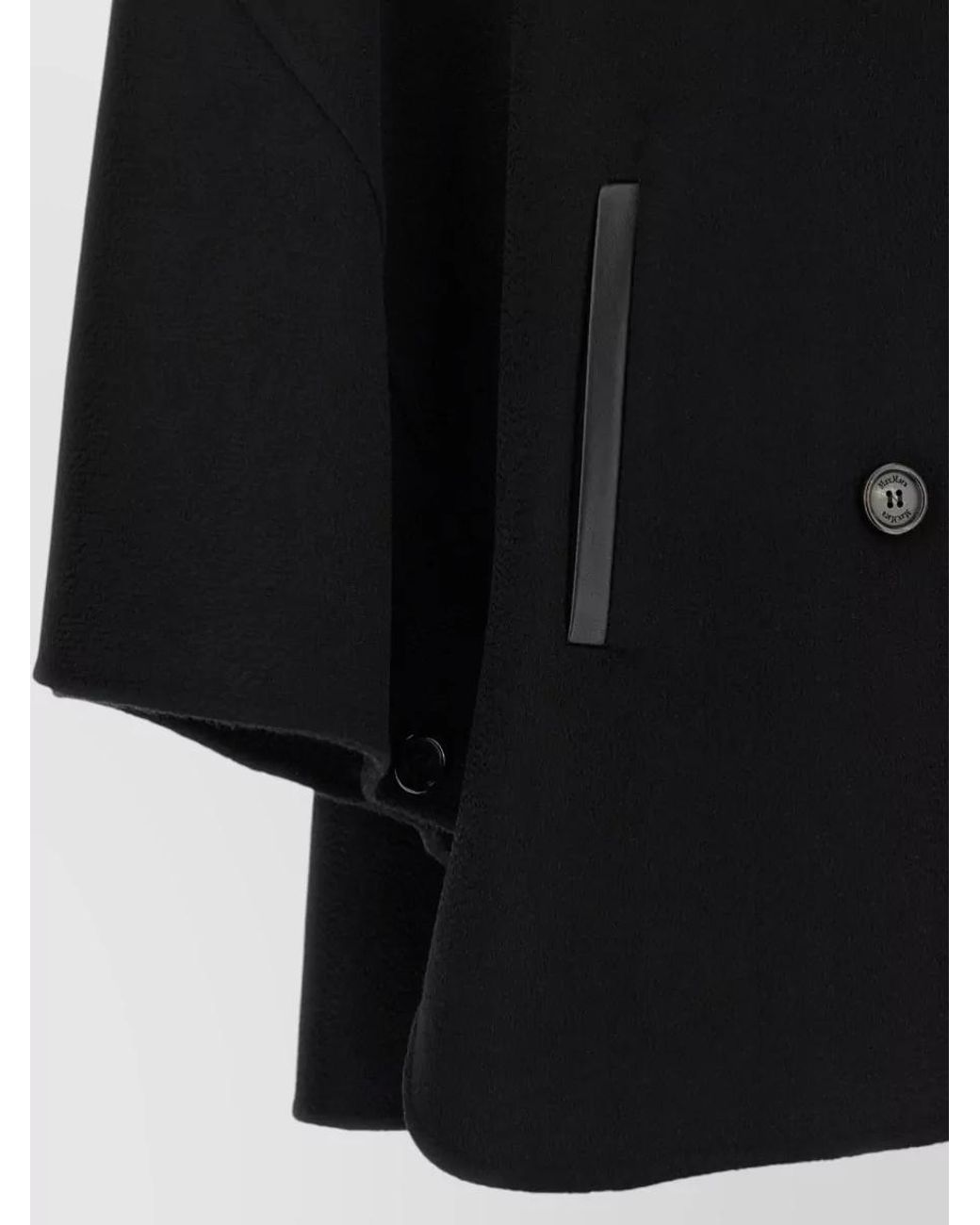Max Mara Black Cashmere Double Breasted Cape